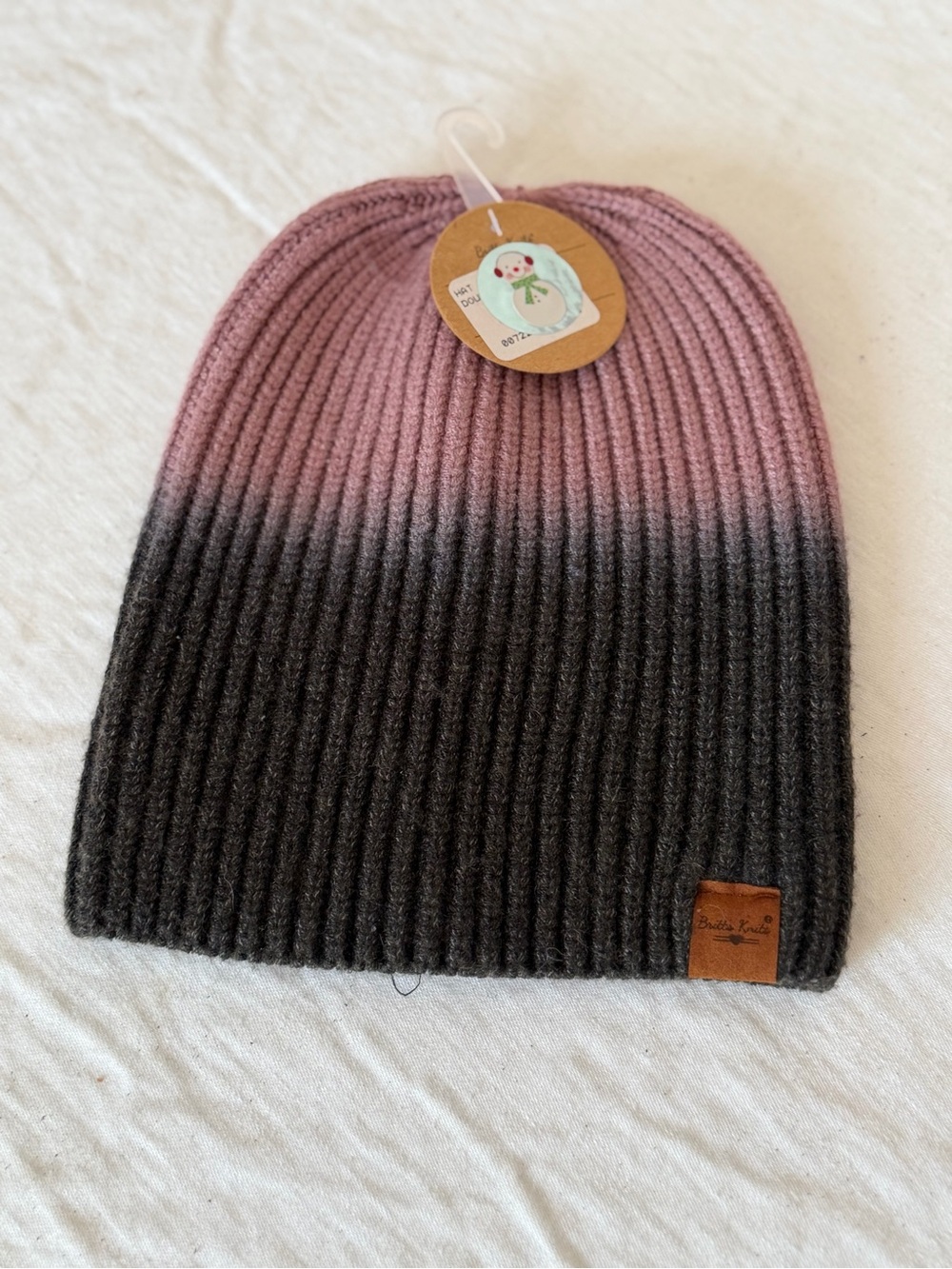 NWT Britts Knitts Women’s Double Dip Beanie Mauve One Size